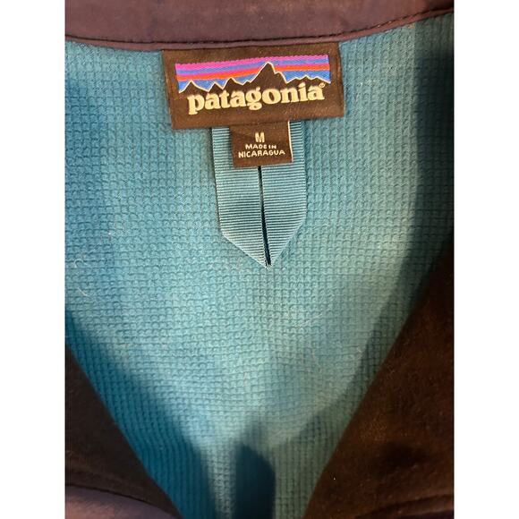 PATAGONIA Navy Blue M's Adze Hybrid Full Zip Outdoor Windbreaker Jacket Medium - Picture 4 of 9